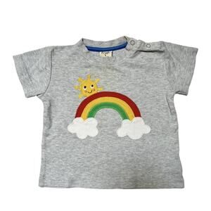 Frugi Organic Rainbow Appliqué Shirt Size 6-12m